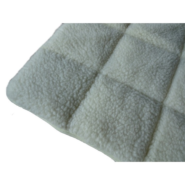 Lammflor-Perkal onderdeken / matrastopper