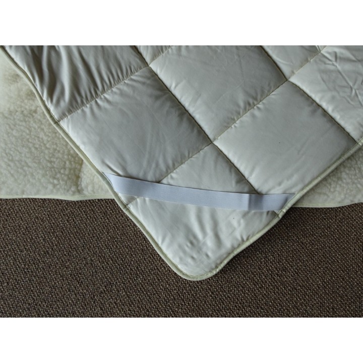 Lammflor-Perkal onderdeken / matrastopper
