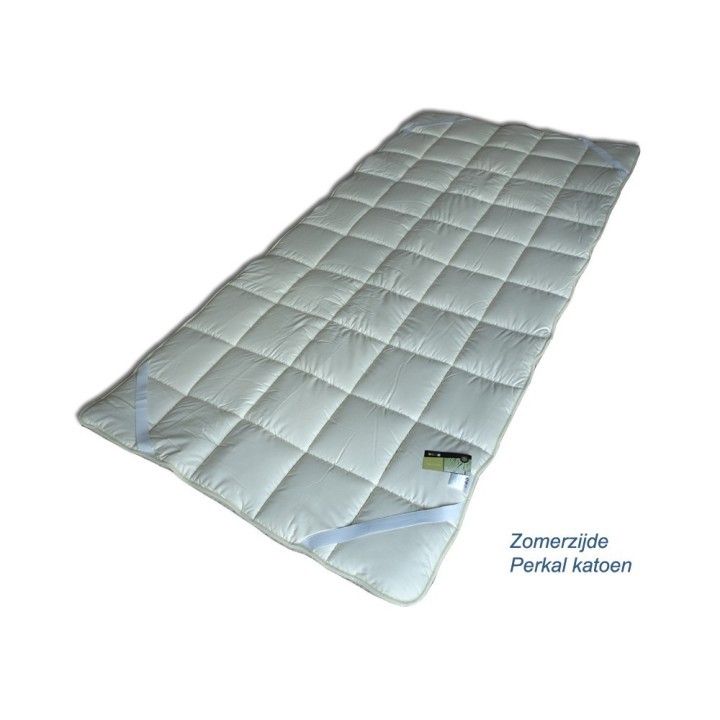 Lammflor-Perkal onderdeken / matrastopper