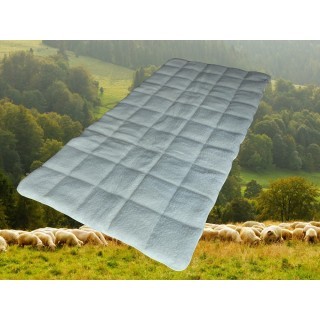 Lammflor-Perkal onderdeken / matrastopper