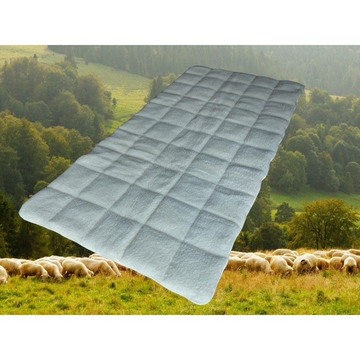 Lammflor-Perkal onderdeken / matrastopper