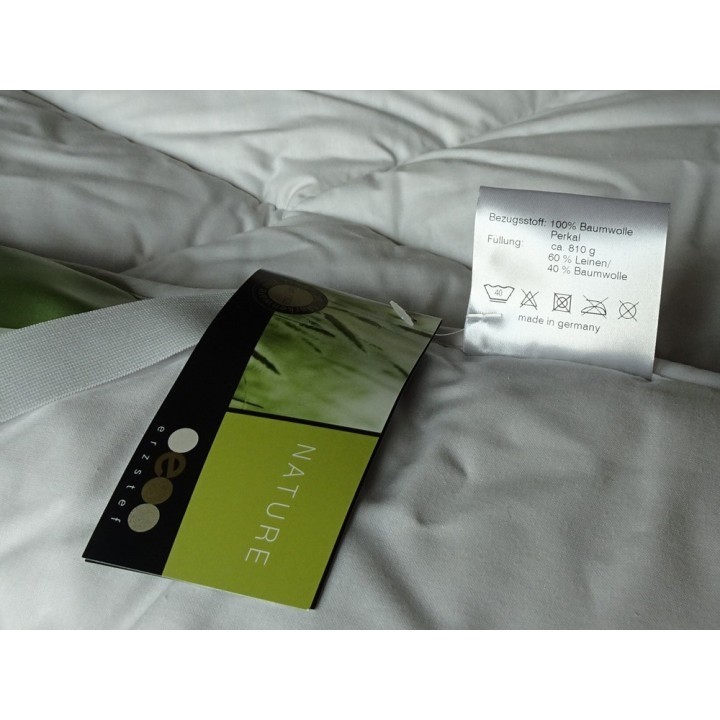 Linnen matrastopper / onderdeken - Nature