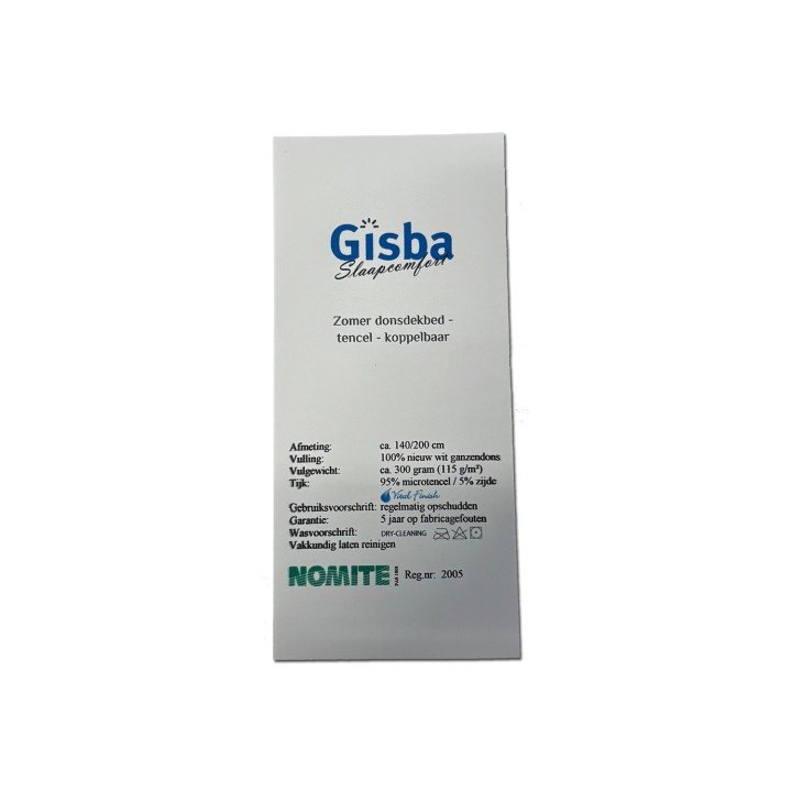 Zomerdonsdekbed met keuze uit verschillende tijkstoffen