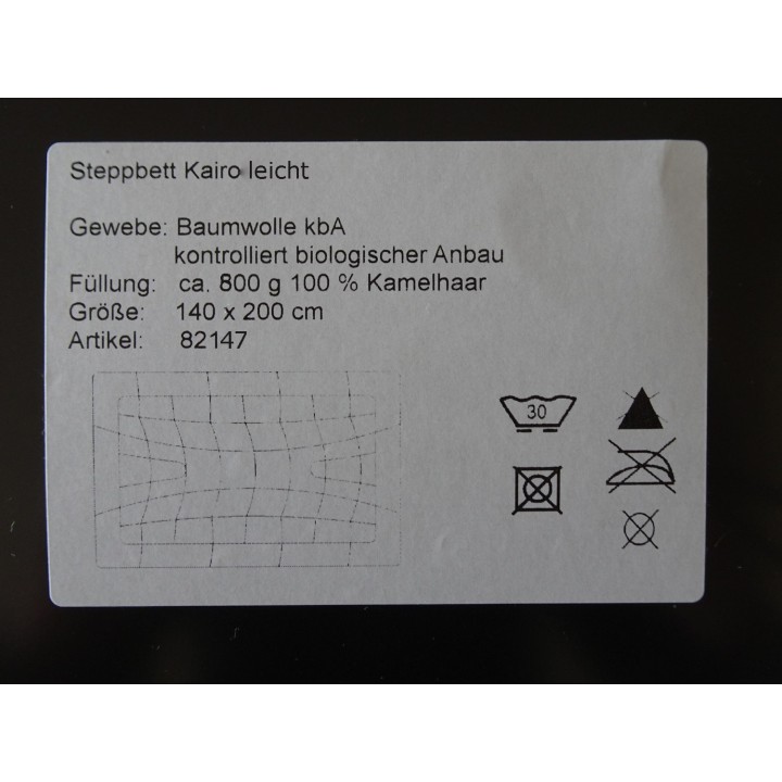 Kameelharen all year dekbed - Kairo leicht