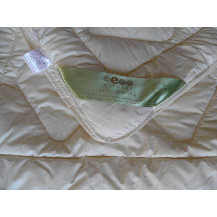 4-seizoenen Merinowollen dekbed - Erzgebirge - detail label